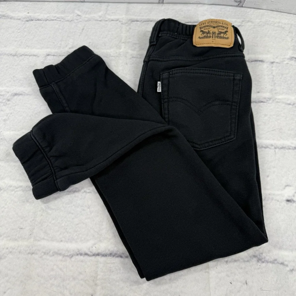 LEVI'S Youth‎ Black Knit Jogger M 10-12 YRS 26x26 Drawstring Stretch Skateboard